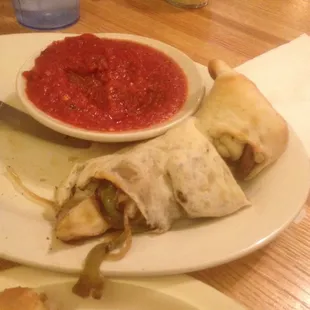 Sausage roll. Very good! Picture only shows half of it, because the other half is eaten!