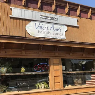 the front of the building