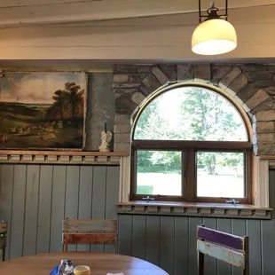 Gorgeous paintings and cute chairs