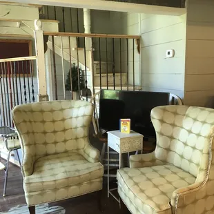 A cozy nook for the free WiFi!