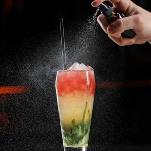 drink, sushi and sashimi