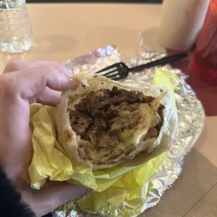 Carne asada burrito