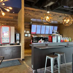 the inside of the restaurant