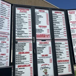 drive thru menu