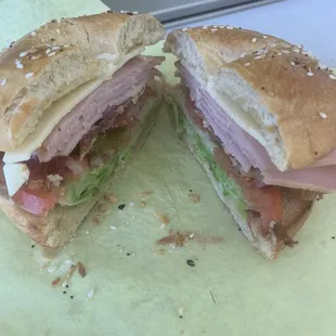 Everything bagel club is My go to when I'm here at this donut shop