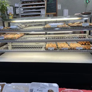 a display of baked goods