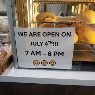 Open July 4th! Get your hot pan de sal!