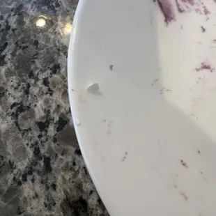 Eggshells found inside the pastry