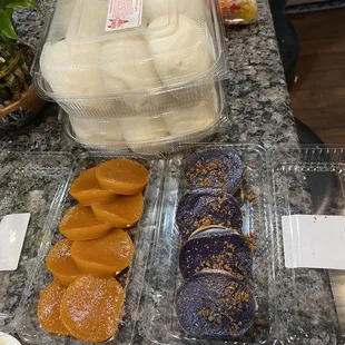 Kutsinta, sapin-sapin, chicken siopao, ube and ube lanka hopia.  All the faves for Lunar New Year!!!