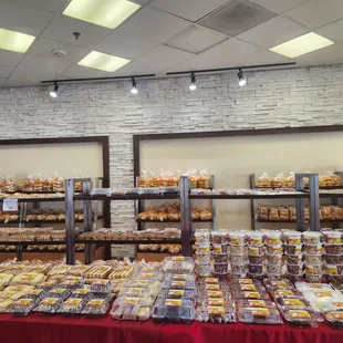 a variety of baked goods