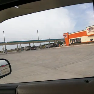 Gas, A and W And a Papa John's on the other side of the building!