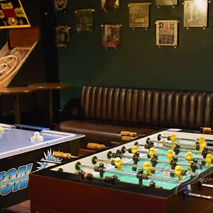 a foo - pong table and a foo - pong table
