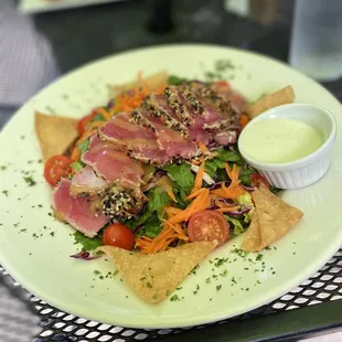 Sesame Seared Ahi Tuna Salad (Valhalla Pub &amp; Eatery: Charlotte, NC)