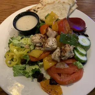 Mediterranean salad is huge