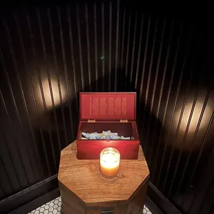 The best feature in the women's Lav - it was the cleanest restroom I've used!!