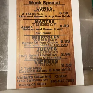 Nuestros especiales de la semana