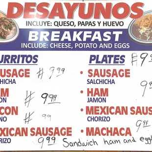 Desayunos