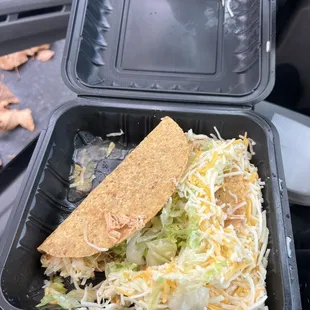 a lunch in a styrofoam container