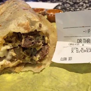 Steak and Egg Burrito