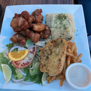 Bacon-wrapped shrimp