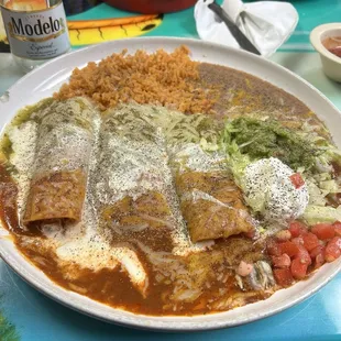 I got the Enchiladas Bandera it was really good . I will be back !!!