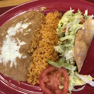 Shredded Beef Crispy Taco Plate