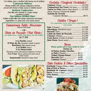 Menu Page 1 as of August 2021