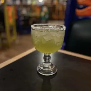 The jumbo margarita on the rocks! Holly jolly!