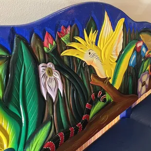 Waiting bench in the lobby.