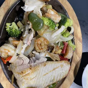 Seafood fajitas  Fajitas Vallarta Fajitas Del Mar