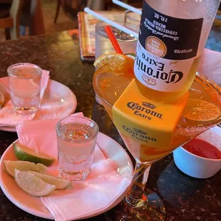 Don Julio anejo and a bulldog