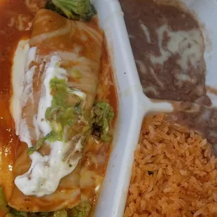 Bean and Rice Burrito