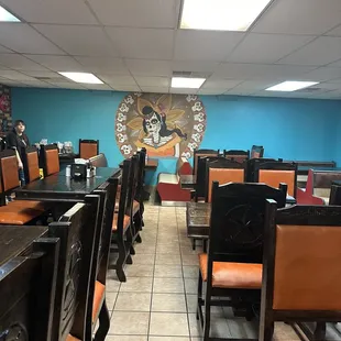 the inside of a restaurant