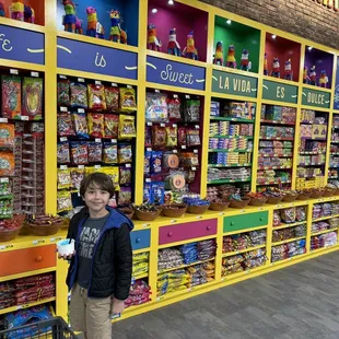 Variety of different, Mexican candies and novelty gift items