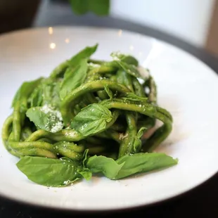 Strozzapreti with Basil Pesto