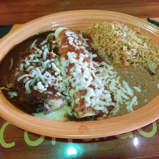 Burrito and Chile relleno