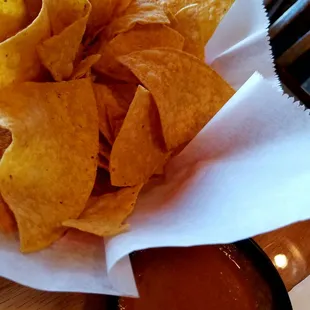 Complimentary chips and salsa