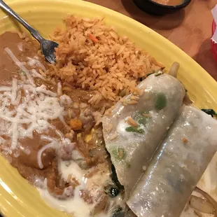Veggie enchiladas ...super good!