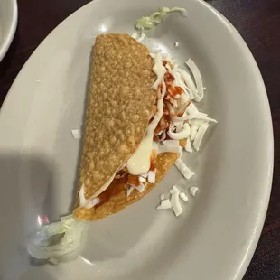 Beef hard shell taco