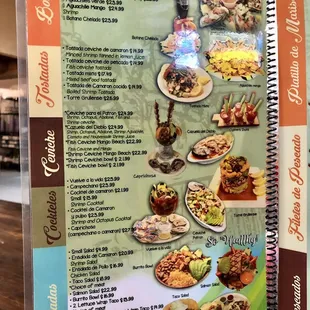 menu, sushi and sashimi