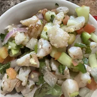 Delicious shrimp ceviche!