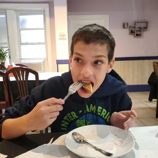 This birthday boy loved every bite!