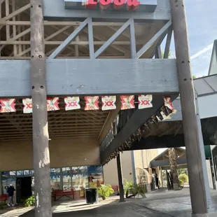 outside