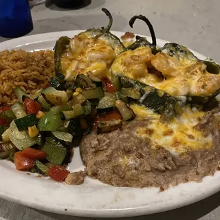 Shrimp Stuffed Poblano Chiles