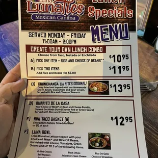 Lunch Menu