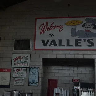 a sign for a restaurant