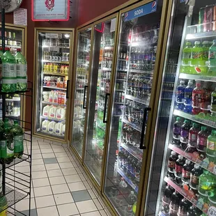 a variety of beverages