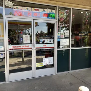 the front of the store