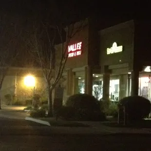 Store front at night