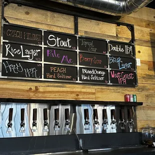 Menu with taps